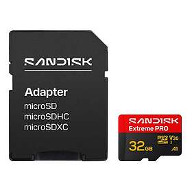 SanDisk Extreme Pro microSDXC UHS-I U3 V30 A2 100/90MB/s 32GB SDSQXCO-032G-GS6MA