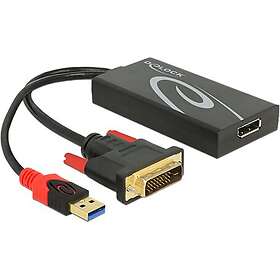 DeLock 62596 DVI Mâle vers DisplayPort Femelle Adaptateur 4K @ 30Hz