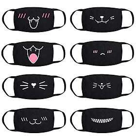 JosuE Cotton Cute Cat Pattern Face Mask Reusable Washable