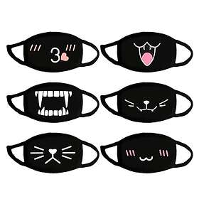 YSJCHEBS 6-pack Dammsugningsmasker Kreativt Mönster Skyddande Återanvändbar