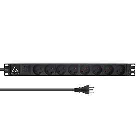 Lanview LVR-2MDK-SPD-DK8 8-Way Rack Mount Surge Protected Power Strip 2m LVR-2MD