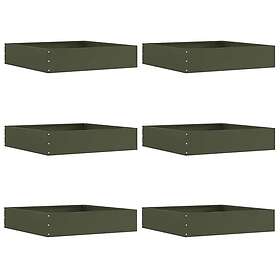 vidaXL Bordure de Jardin Acier 60x60x13cm 6pcs 874737