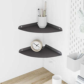 vidaXL Floating Corner Shelf 24x24x2cm (2-pack)