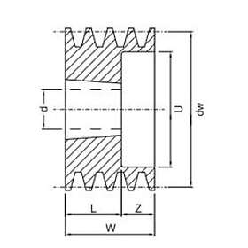 Diverse SPA 170-3 Remskive