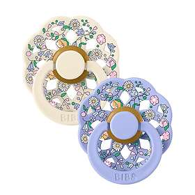 Bibs Liberty Latex Sutt 0+m 2-pack (Hvid)