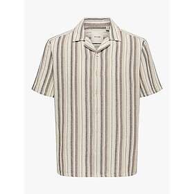 Only & Sons Trev Life Structure Stripe Short Sleeve Skjorte (Herre)