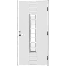 Solid Tradisjon Ytterdør 8 Glass 90x200cm Hvit