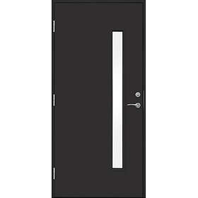 Solid Funkis Ytterdør Dempet Sort 2-Lags Glass 90x210cm