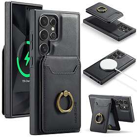Skalo MAGKING K1 PU Nahka Lompakko Kotelo Magneettisella Sormuksella for Samsung