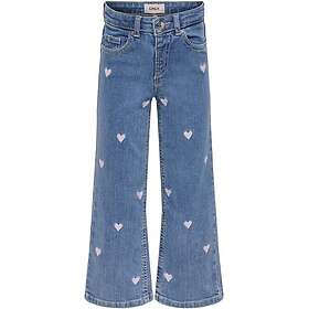 Only Kmgjuicy Wide Leg Heart EMB Jeans (Unisex)