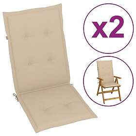 vidaXL Coussin de siège (120x50x3cm) 2 pcs 47542