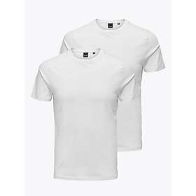 Only & Sons Basic Slim O-Neck Lyhythihainen T-paita 2-pack (Miesten)
