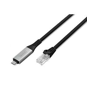 Digitus AK-300601-020-S Câble Adaptateur USB-C vers RJ45 Cat6a