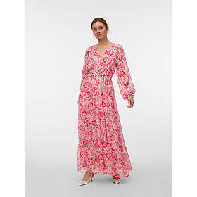 Vero Moda Audora Langermet V-hals Lang Kjole