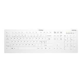 Contour Active Key AK-C8112 Trådløs Vaskbar Flat Profil Qwerty Tastatur (Nordic)
