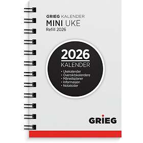 Grieg Mini Ukeplanlegger Påfyll 2026