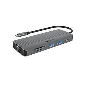 Icy Box IB-DK4040A-CPD 10-en-1 USB-C 3xUSB-A HDMI VGA 100W Station d'accueil