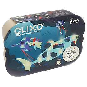 Clixo Ocean Creatures Jouet de Construction Magnétique 24-Pièces CL-DSEA-BR-1
