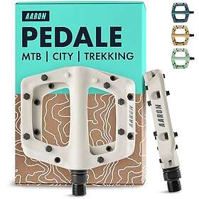 Aaron AA-1015-04 Plastique Pédales Plates Blanc