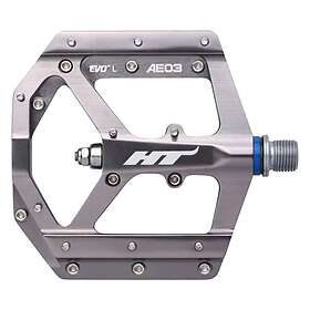 HT Components AE03 102001AE03XX2J13G1X1 Aluminum Flat Pedals Grey