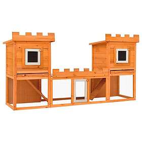 vidaXL Outdoor Large Rabbit Hutch House Pet Cage Double House 170174