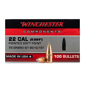 Winchester Pointed Soft Point .22 55gr 100 st