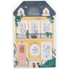 Moulin Roty Paris Huse Farvelægningsbog med Klistermærker