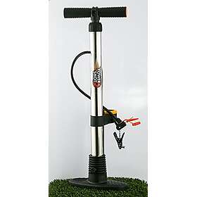 Powershot Steel Barrel Track Pump With Gauge Silver TA129