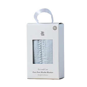 Jack o Juno Pom Pom Muslinfilt Baby Blue 100x100cm