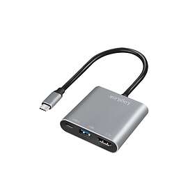 LogiLink UA0390 USB-C til HDMI+USB-A+USB-C 4K 60Hz Adapter