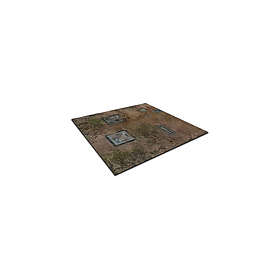 TerrainCrate Deadzone Sector #3 Gaming Mat 2'x2' med 3″ Rutor