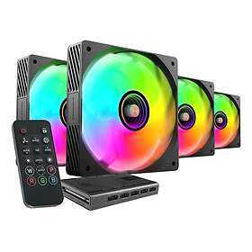 Mars Gaming MF-SI RGB Svart 120mm 4-pack