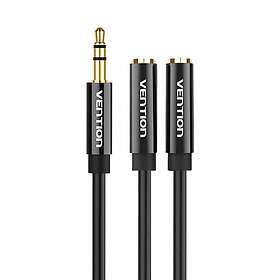 Vention 3.5mm till Dubbel 3.5mm Ljudkabel 0.3m BBSBY