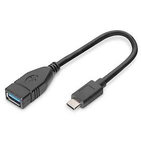 Digitus AK-300315-001-S USB Type-A Naaras - USB Type-C Uros Sovitinjohto 15 cm