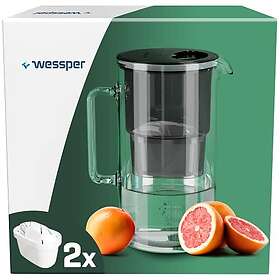 wessper WES201-BK+2 Vattenfilterkaraff med 2 Patroner 2.5L