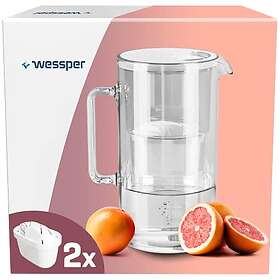 wessper WES201-WH+2 Vattenfilterkanna med 2 Patroner 2.5L