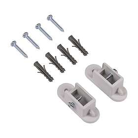 WatWin Robust Väggfästesats för draperiskena Silver