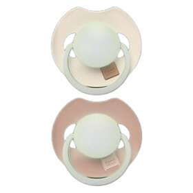 Lovi Prime Silicone Dynamic Pacifier 6-18m Elfenben & Blush Glød (2-pack)
