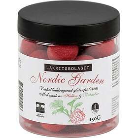Lakritsbolaget Nordic Garden Lakrits Med Hallon & Rabarber Smak Vit Choklad Dragerad 130g