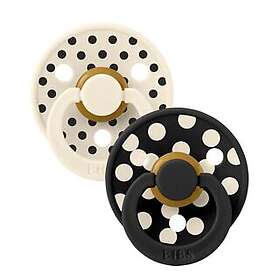 Bibs Studio Latex Sucette 0+m 2-pack (Ivoire/Noir)