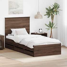 vidaXL Sängram med låda 90x190cm 3409502