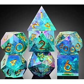 Spectral Green And Purple Tärningsset 7st