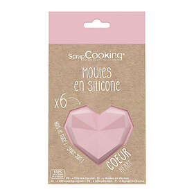 ScrapCooking Moule à Gâteau Cœur Silicone Love 6-pack