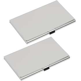 JIADEXIN 2-pièces Business Card Holder en Acier Inoxydable
