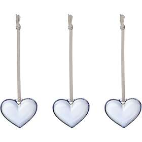 Iittala Lasi Sydän Joulukoriste 50mm 3-pack