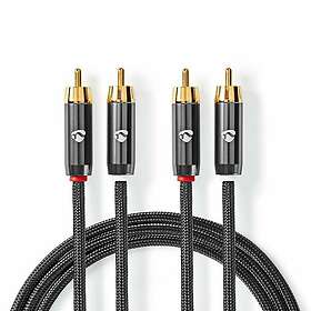 Nedis Stereo Audio Cable 2x RCA to 2x RCA 5.00m CATB24200GY50