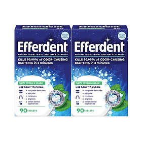 Efferdent Plus Mint Anti-Bacterial Denture Cleanser Tablets 90pcs