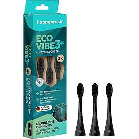 happybrush Eco VIBE 3+ AllBlack 3-pack