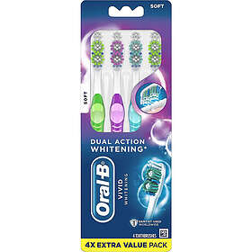 Oral-B Advantage Vivid Dual Action Whitening Soft Toothbrushes 4 st