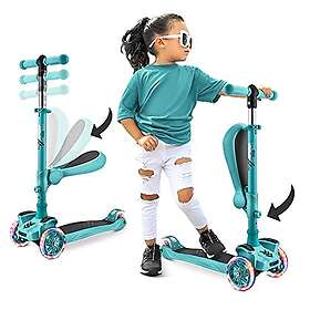 Hurtle Kick Scooter 3-Roues Roues LED Hauteur Réglable Pétrole